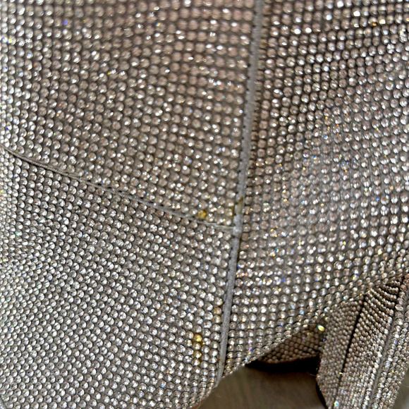 Steve Madden Elysia Sparkling Rhinestone Silver Stiletto Heel Booties 6M - Picture 4 of 8